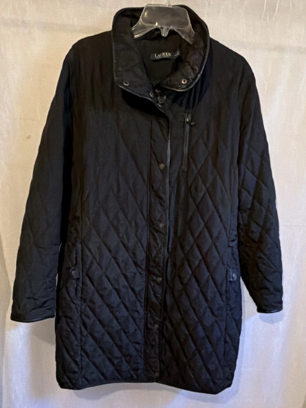 Ralph Lauren Women’s 1X Black Diamond Quilted Puffer Coat